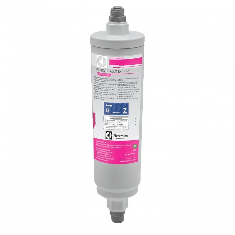 Refil Filtro De água Externo Para Refrigerador Electrolux