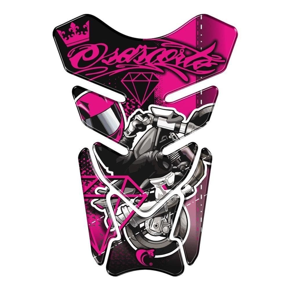 Adesivo Resinado Protetor De Tanque Moto Honda Universal Rosa Cor Rosa