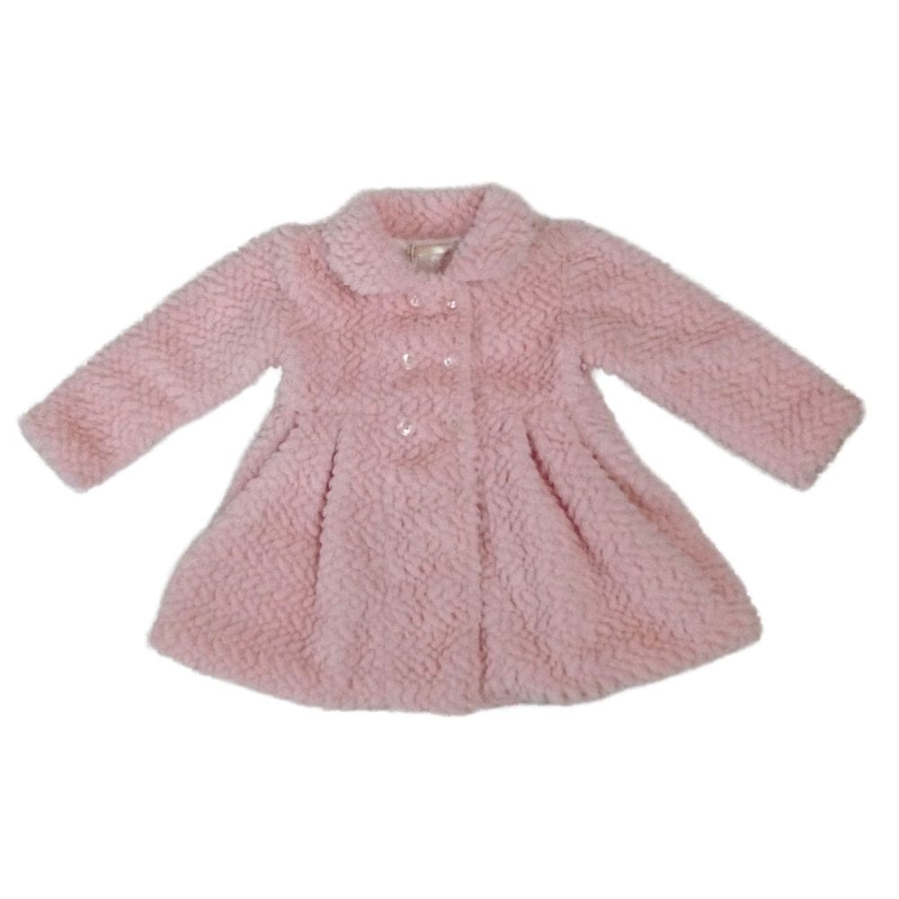 Casaco pele infantil fem Petit Cherie rosa