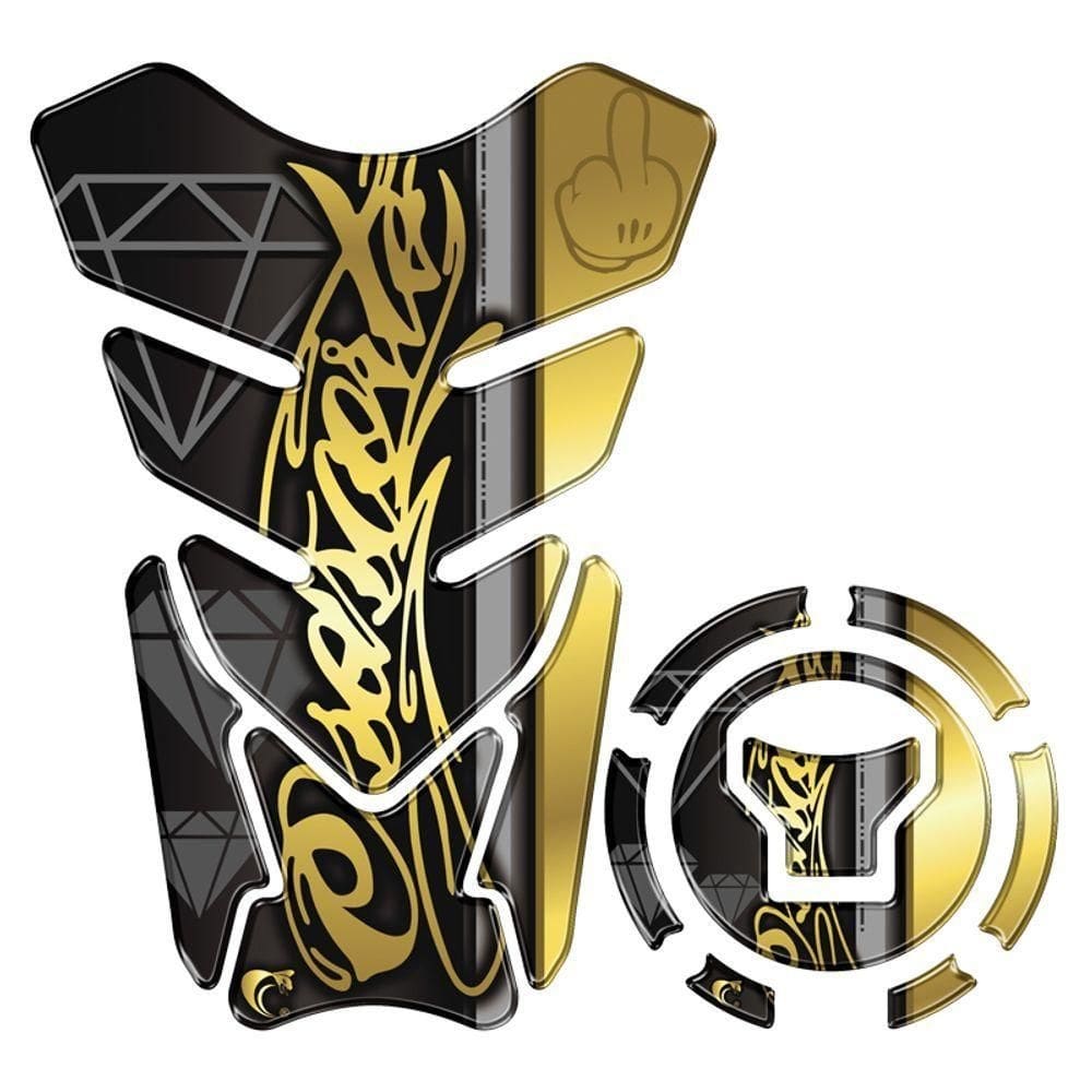 Kit Protetor Tanque Adesivo Moto Honda Acima 2018 Dourado Cor Dourado