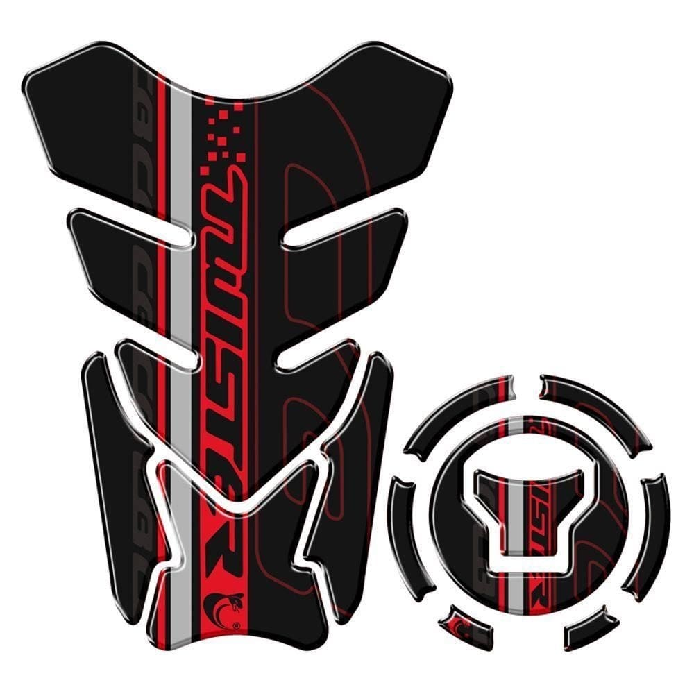 Kit Adesivo Protetortanque E Bocal Honda Twister + 2018 Vermelho Vermelho