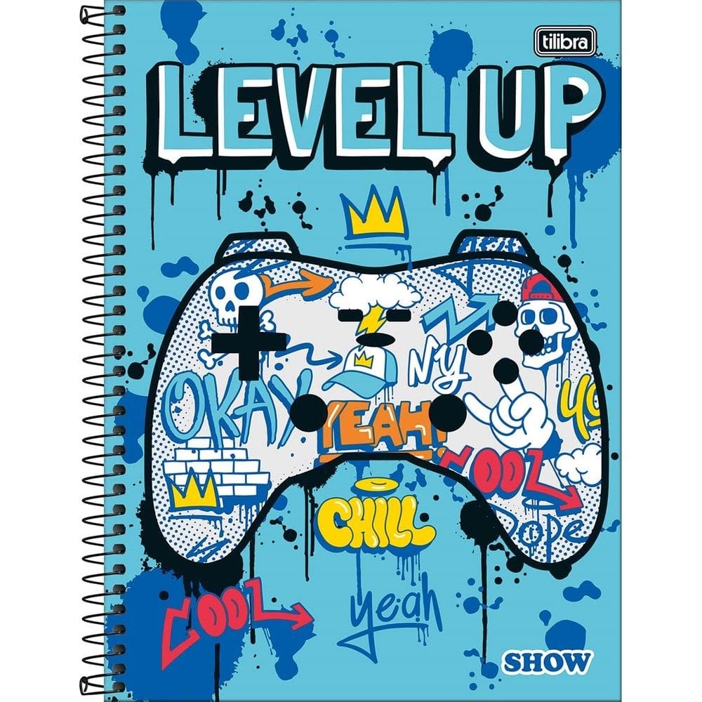 Caderno Espiral Universitário 20 Matérias Show Feminino/Masculino 320 Folhas Capa Dura Tilibra