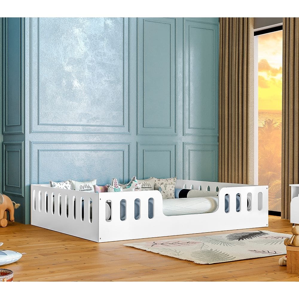 Cama Casal Design Montessoriana Hello Branco