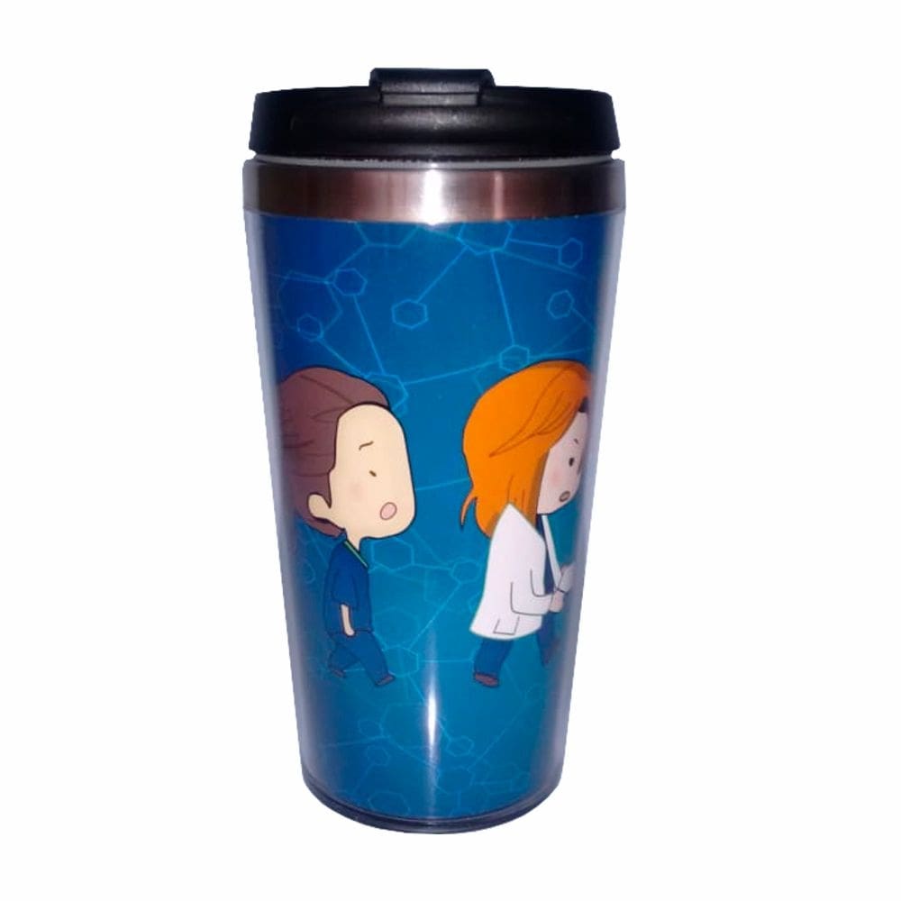 Copo termico personalizado greys anatomy azul
