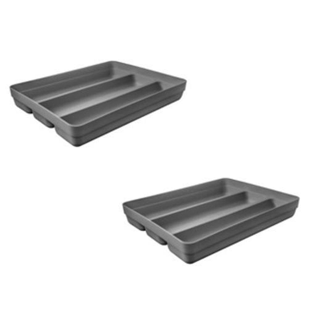 Kit 02 Organizador Gavetas Divisorias Porta Talheres Cozinha