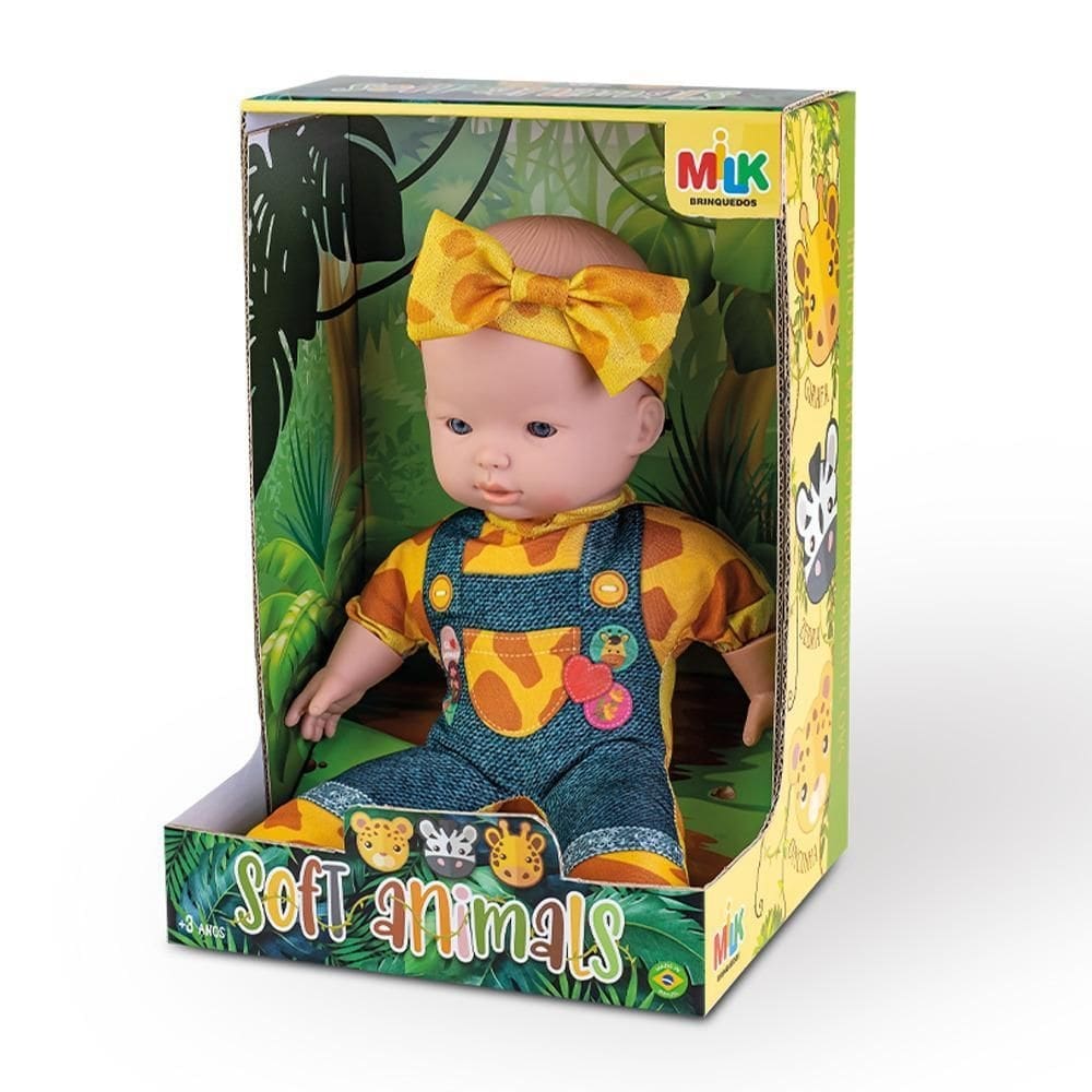 Boneca soft animals modelos milk brinquedos