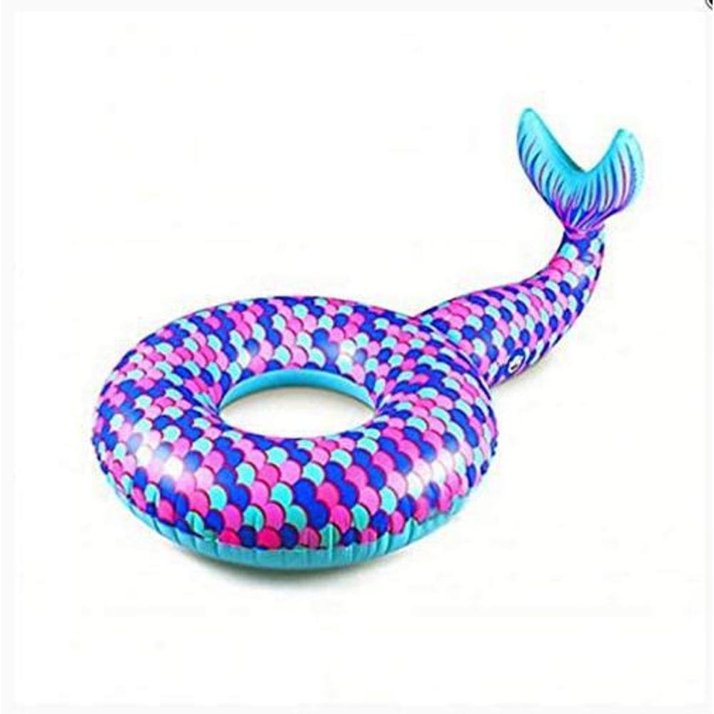 Boia cauda de sereia inflável para piscina 1,75 x 1,10 cm