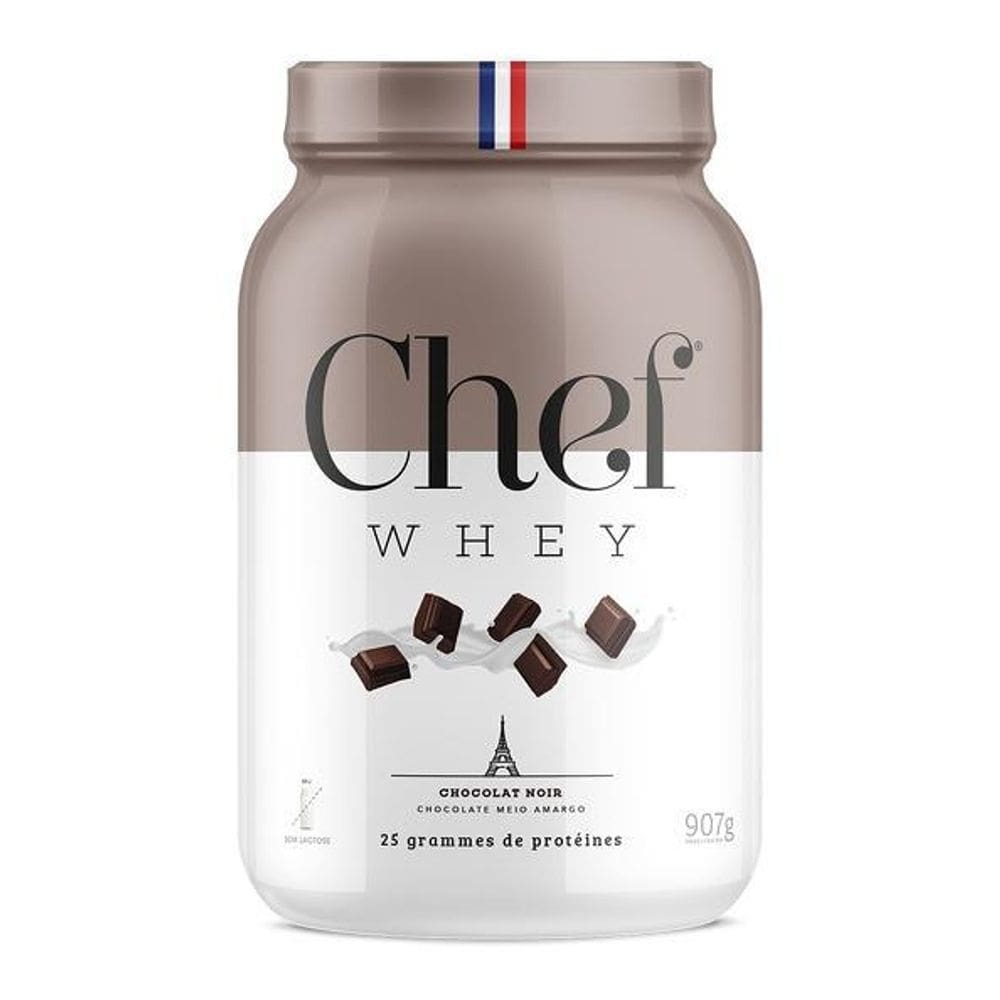 Chef whey protein zero lactose choc.amargo 907g - chef whey