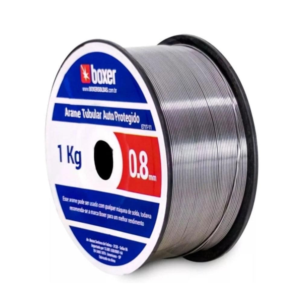 Rolo de arame mig sem gás maquina de solda 1kg boxer soldas