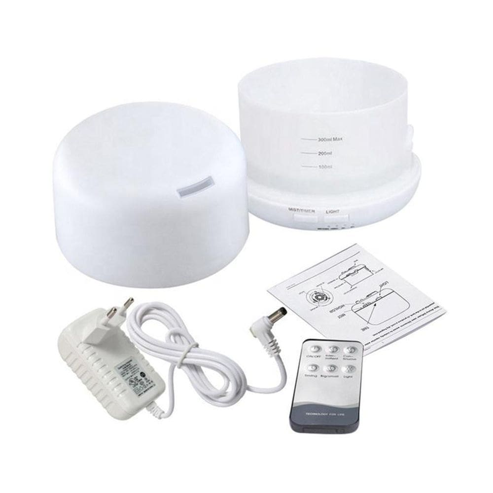 Difusor de aromas elétrico 500ml led com controle remoto