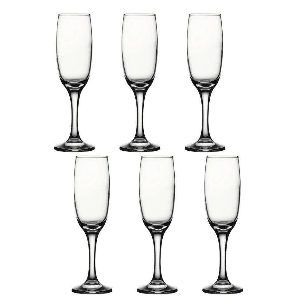 Conjunto 6 taças champagne vidro 190ml eden class home