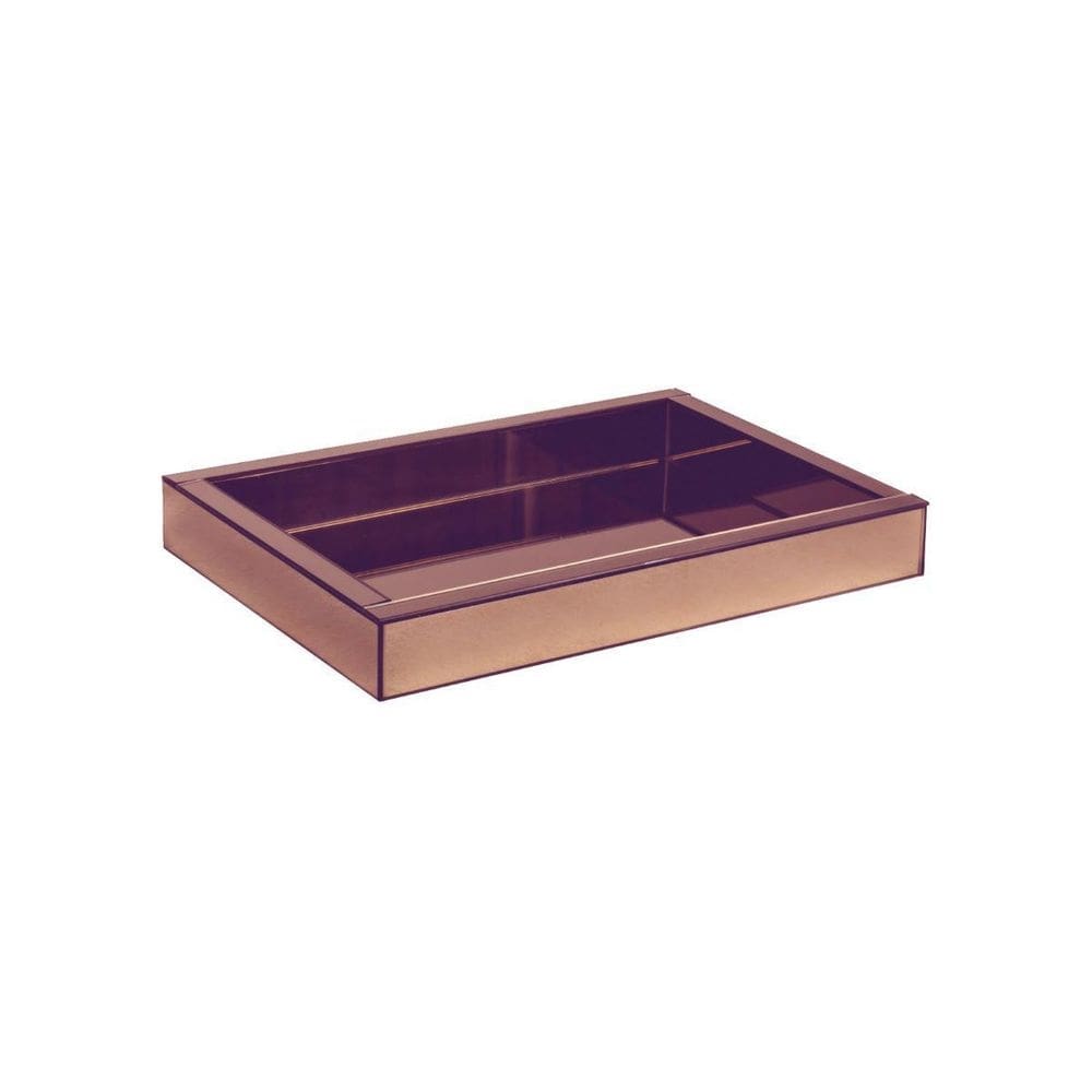 Bandeja bronze espelhada luxo decoração 50x35