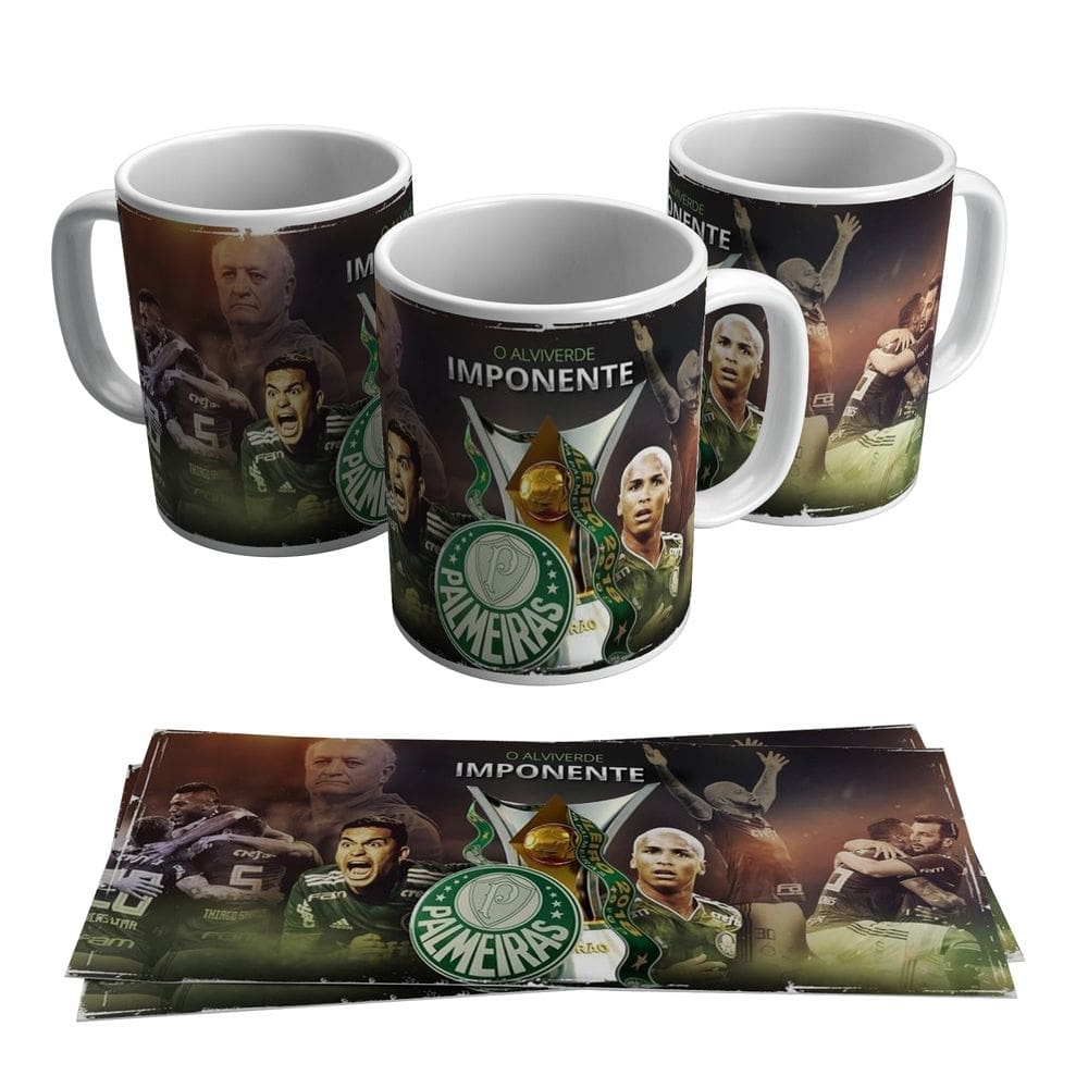 Caneca campeão brasileiro 2018 jogadores 325ml