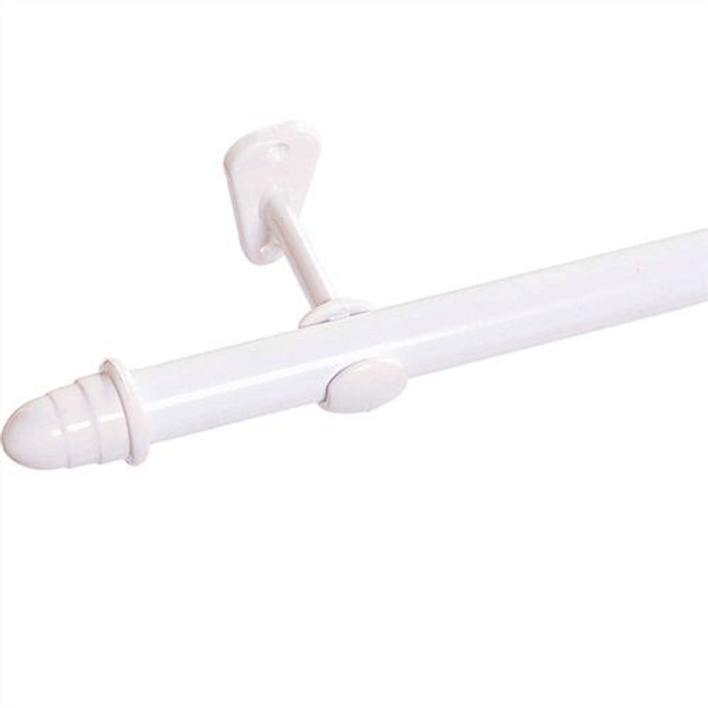 Kit Varão 2M Para Cortina 28Mm Simples Branco | Bela Arte
