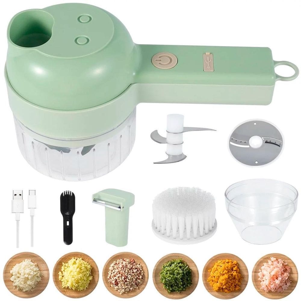 Mini Processador Alimentos 4 Em 1 Cozinha Eficiente E Rápida