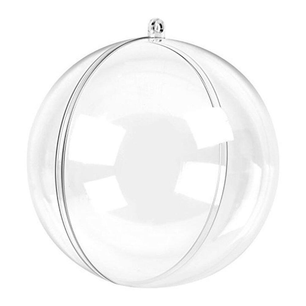 Bola acrílico 1linha transparente 7cm 50un qualidade