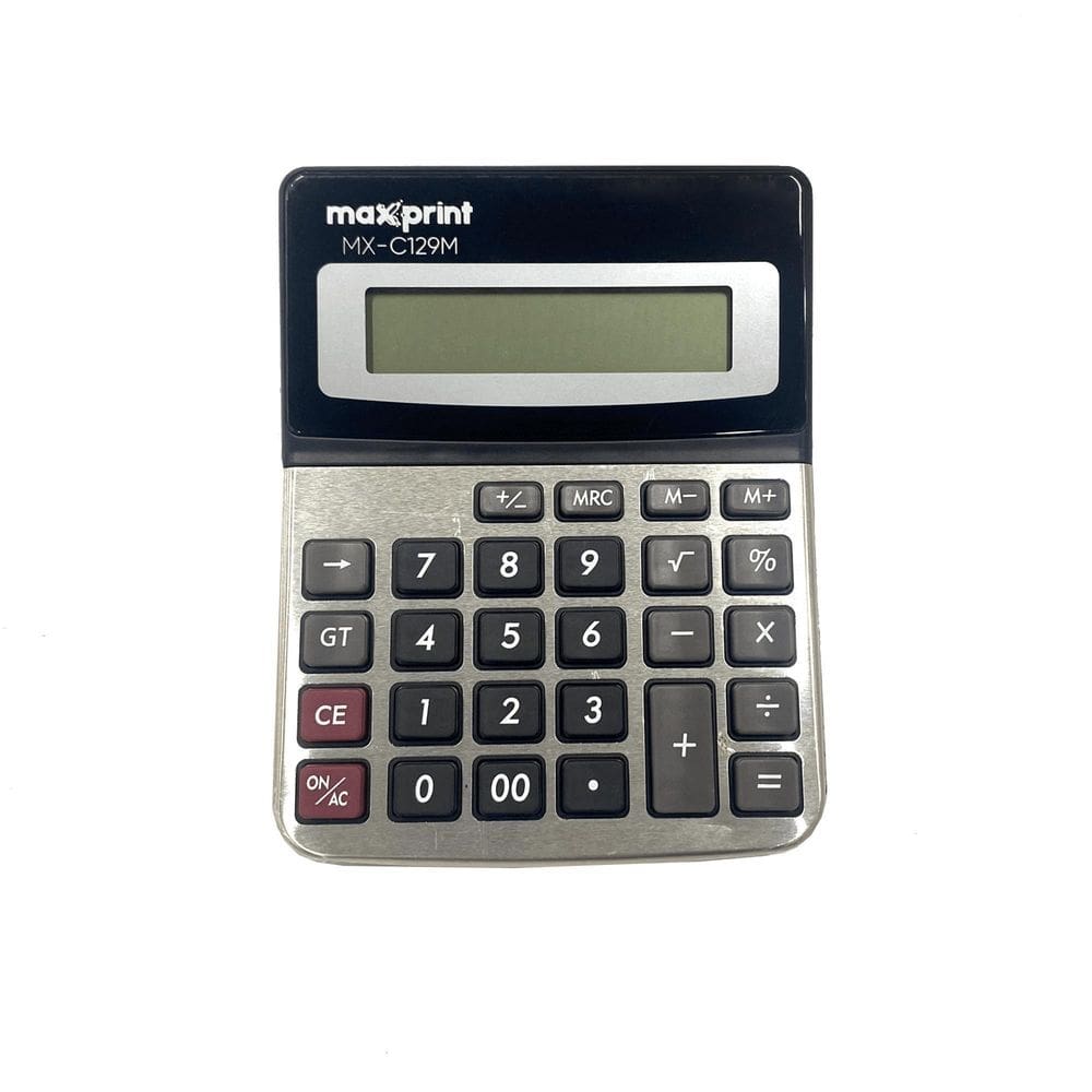 Calculadora de mesa 12 dígitos mx-c129m - maxprint