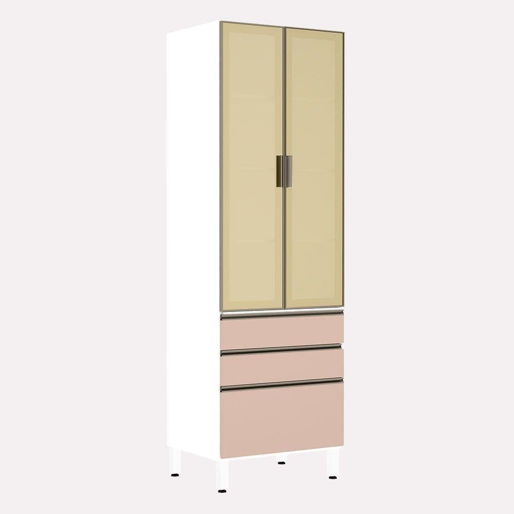 Paneleiro Torre 70Cm Bronze Pérola Branco Com Connect