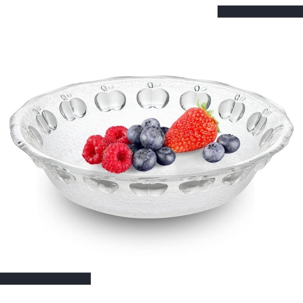 Saladeira Redonda Tigela Bowl De Vidro Travessa Transparente