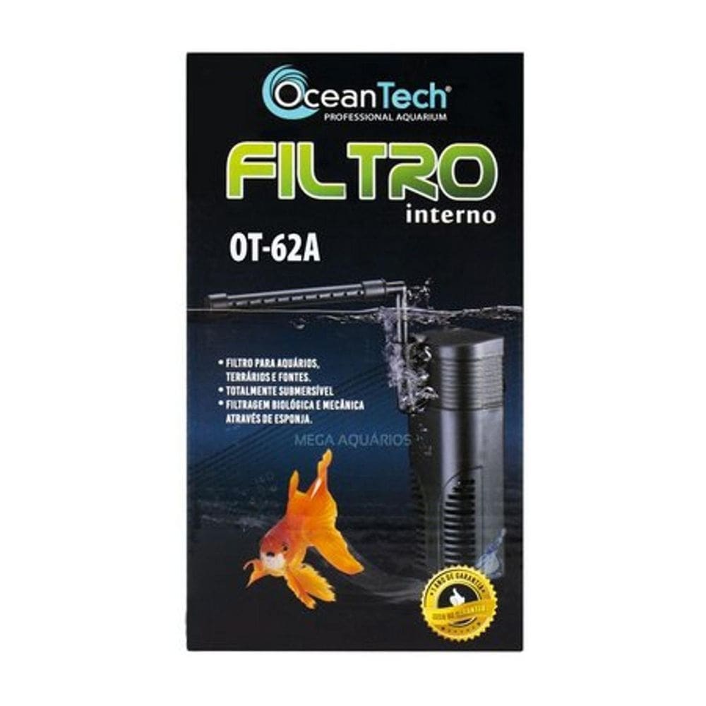 Filtro interno ocean tech ot-62a 300l/h
