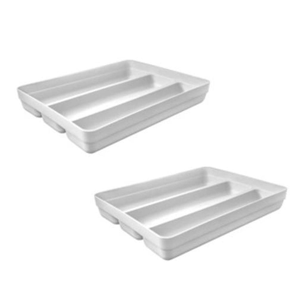 Kit 02 Organizador Gavetas Divisorias Porta Talheres Cozinha