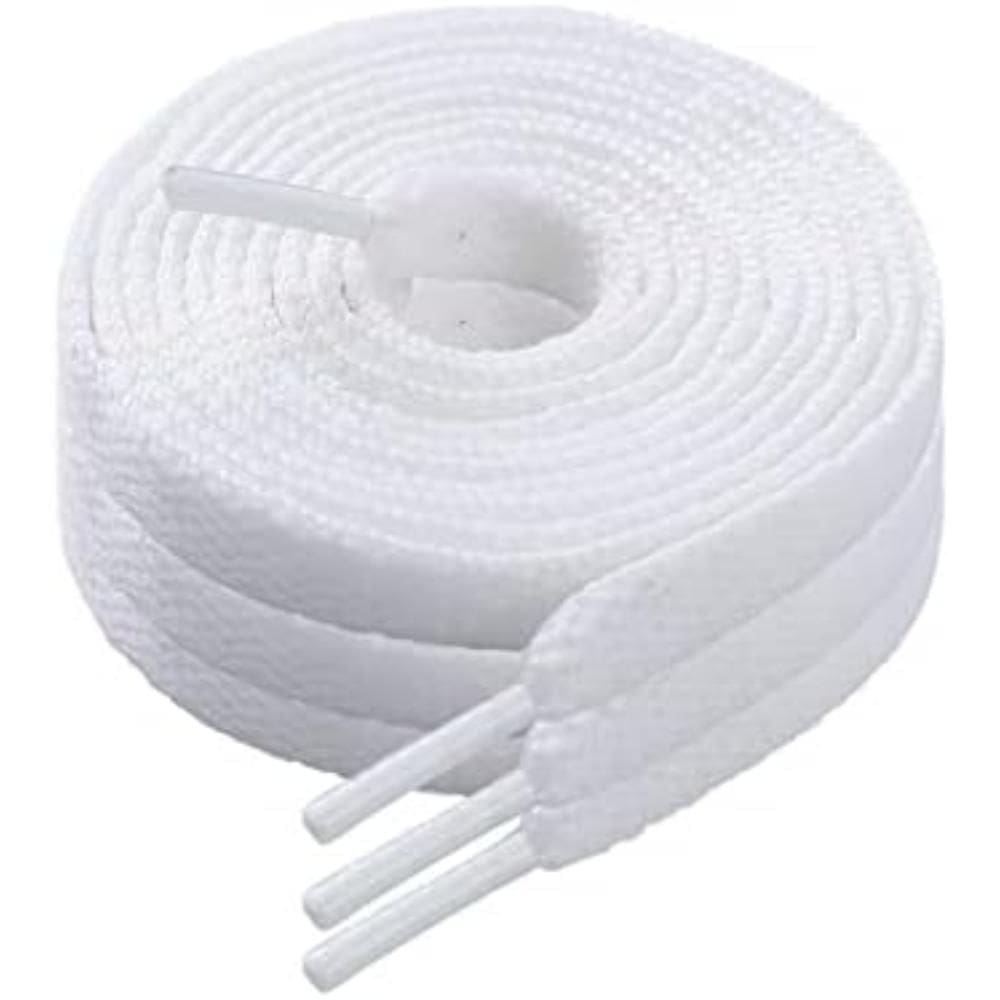 6 pares de cadarço branco tradicional chato tênis 1,20mt