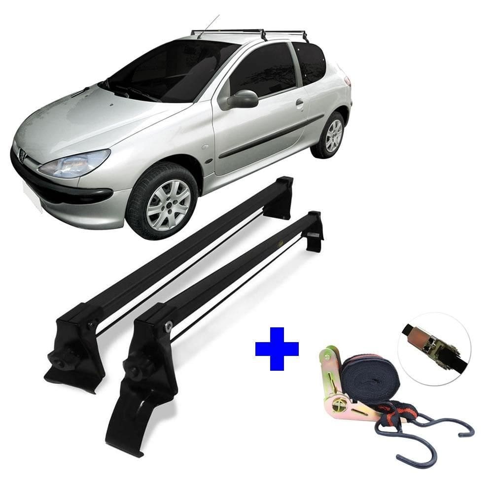 Rack teto peugeot 2 portas 206 207 ano 99 a 15 + cinta carga