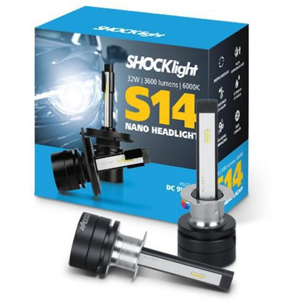 Kit lâmpada super led nano headlight h1, 6000k, 3600 lm
