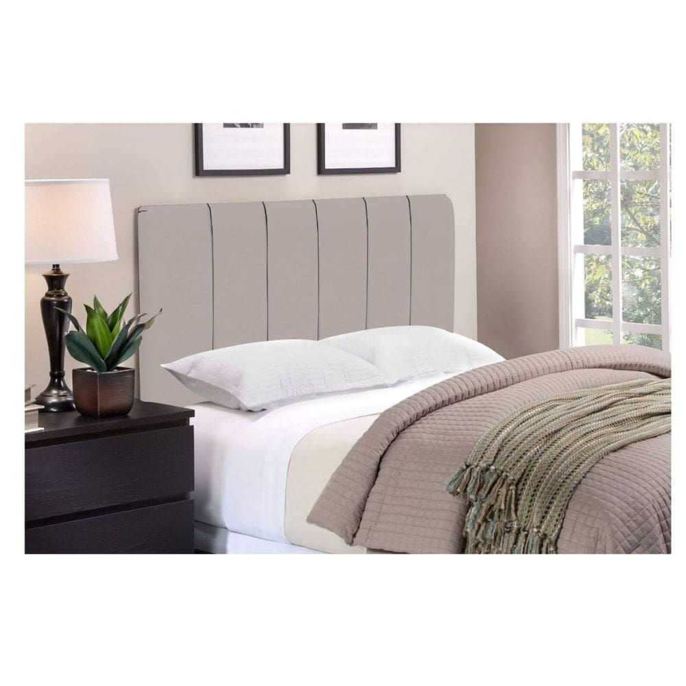Cabeceira de cama box milão casal 1,40 suede nude