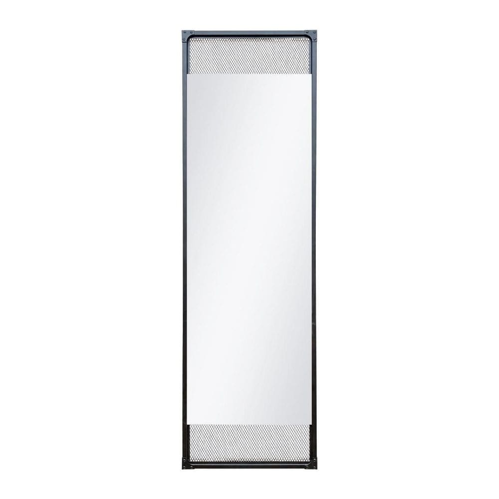 Espelho decorativo chão industrial multi preto 153x43cm