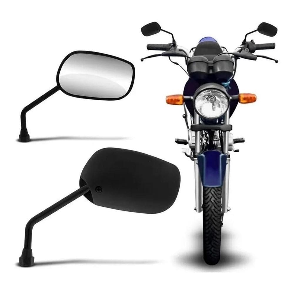 Par retrovisor mini cg titan 125 2000 rosca honda universal