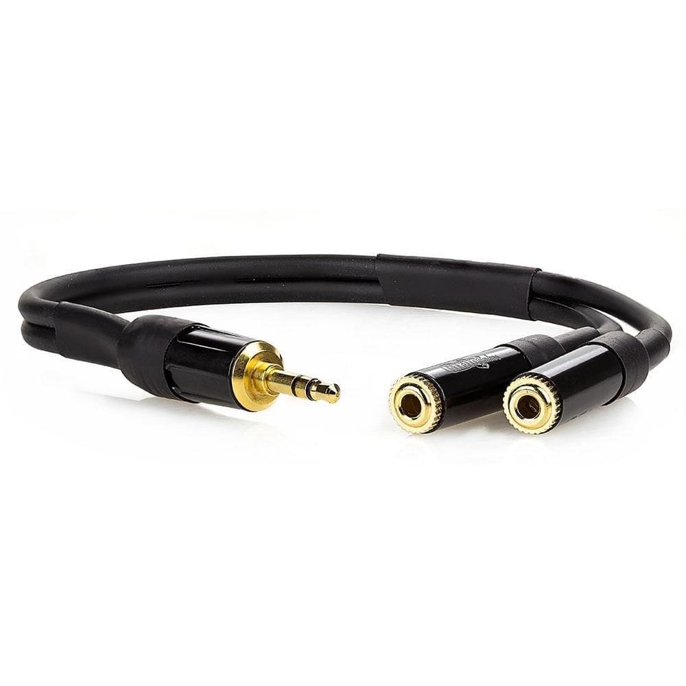 Cabo p2 macho para 2x p2 femea estereo - 30 cm