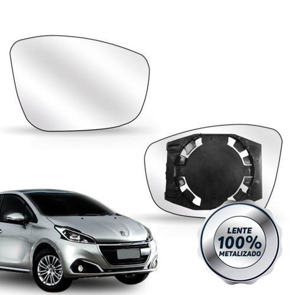 Espelho retrovisor peugeot 208 2012 13 14 15 16 17 com base