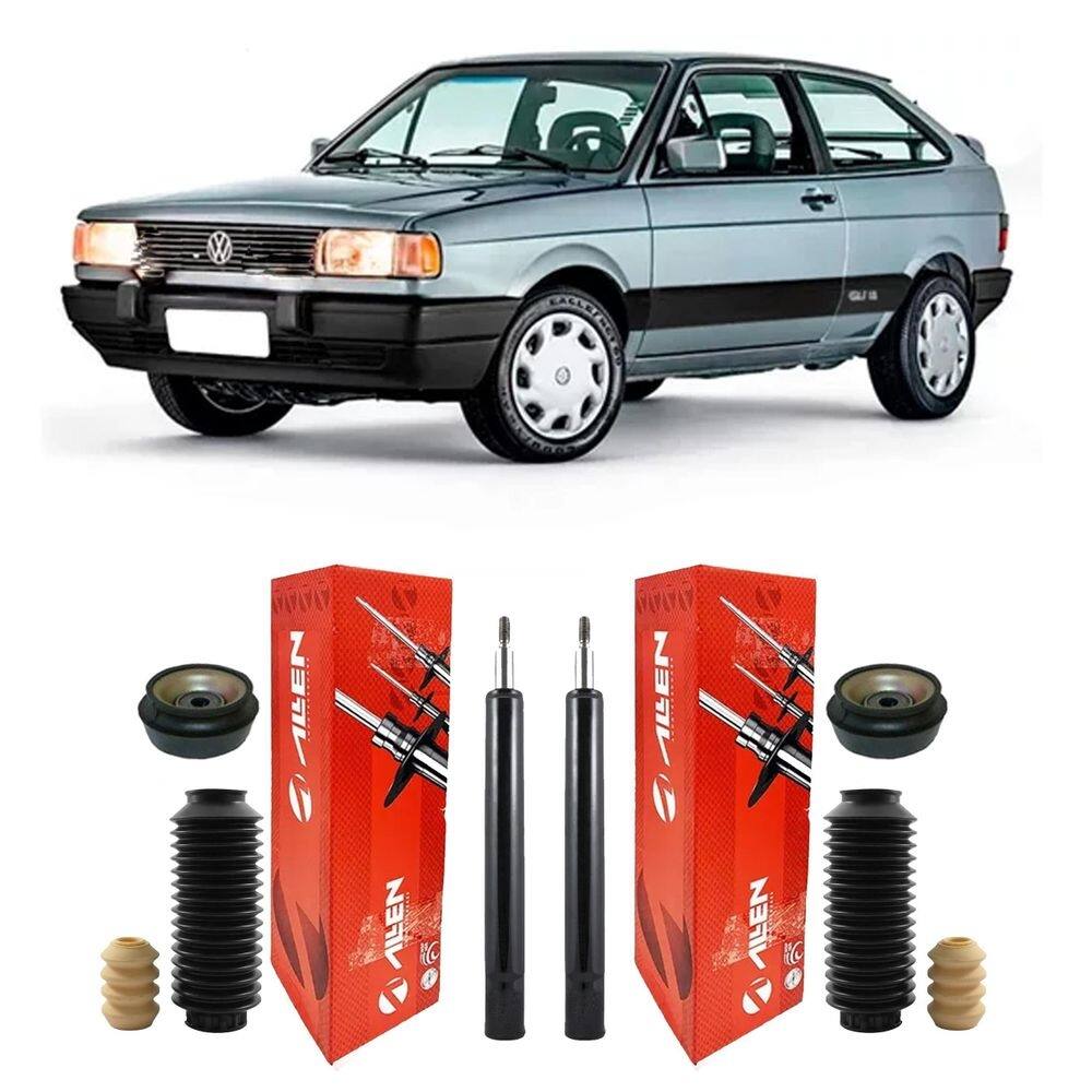 2 amortecedor + kit coxim dianteiro gol 1985 1986 1987 1988