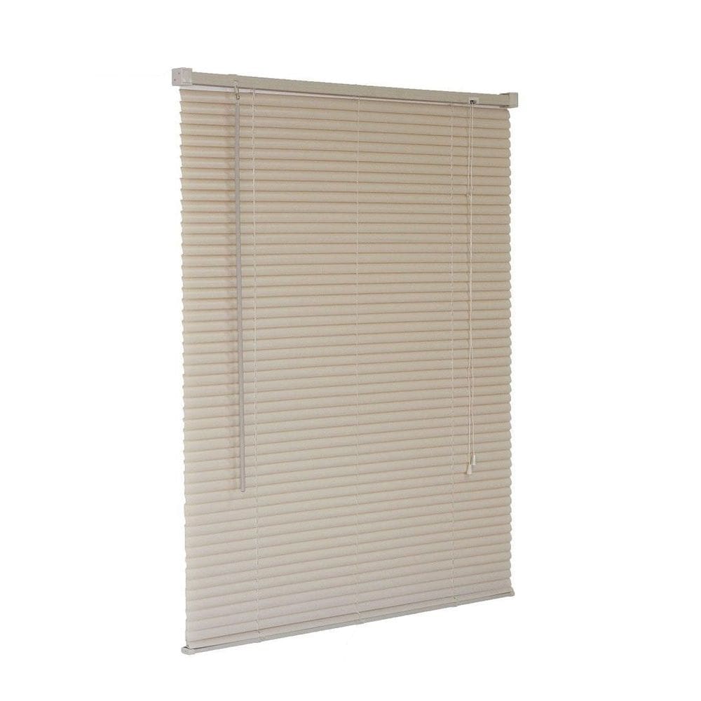 Persiana horizontal pvc bege 120 l x 220 a cortina completa