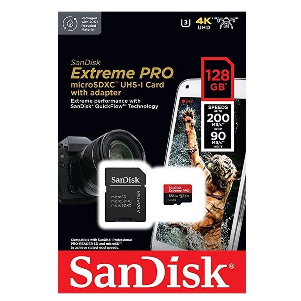 Cartão sandisk 128gb extreme pro sdsqxcd-128g-gn6ma +