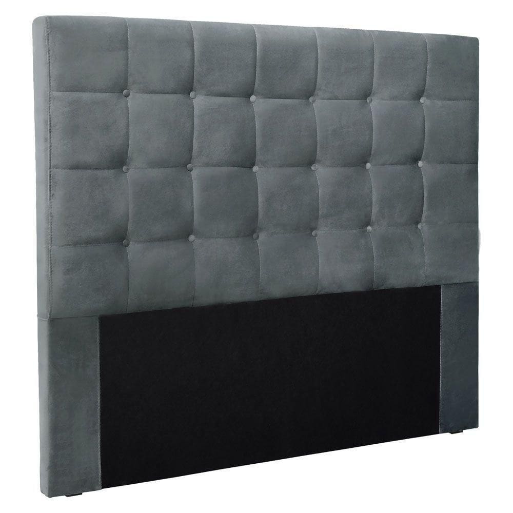 Cabeceira Solteiro 0,90m Verona Veludo Cinza Chumbo