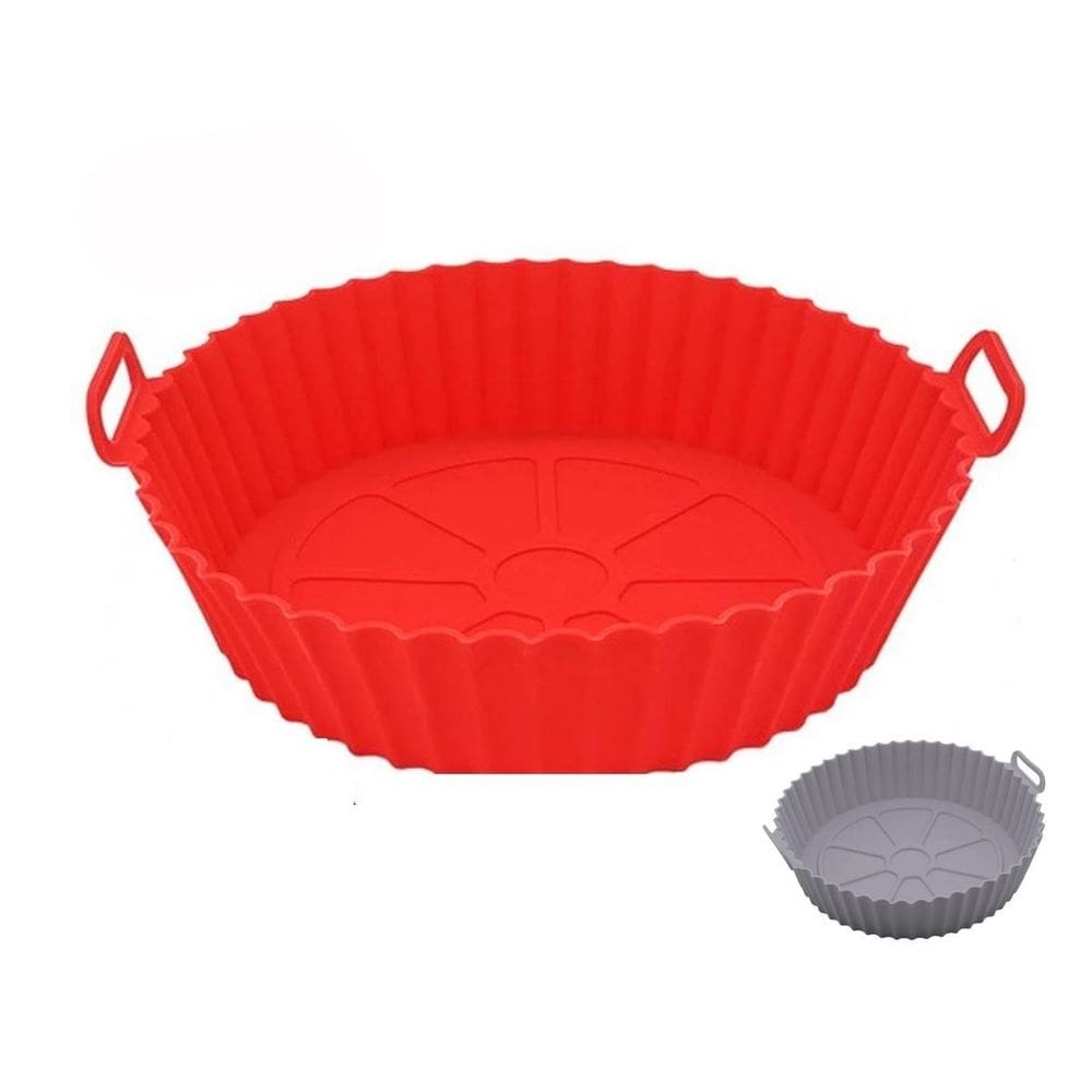 Forma silicone assadeira reutilizável airfryer antiaderente