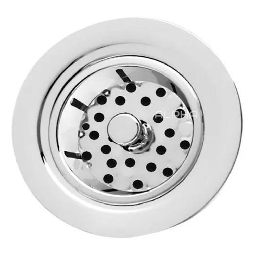 Válvula de pia cozinha americana escoamento aço inox