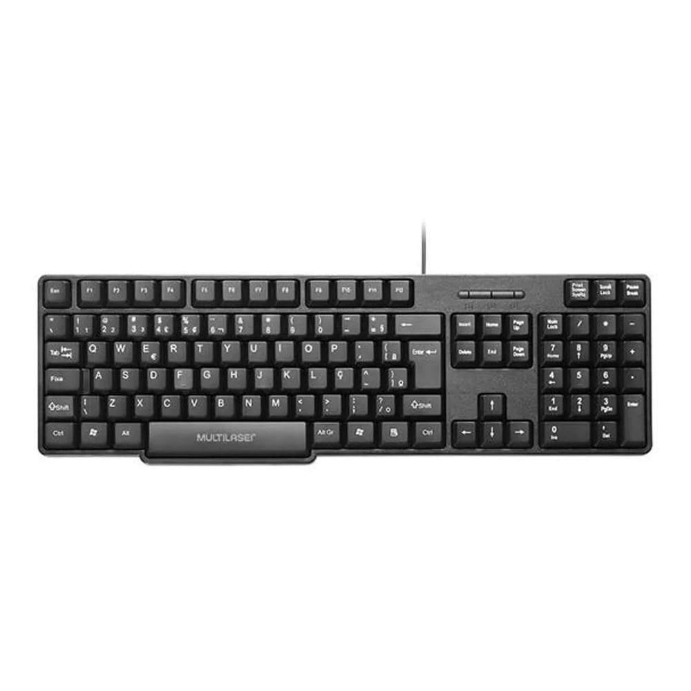 Teclado Básico Slim Preto Usb Tc213 Multilaser