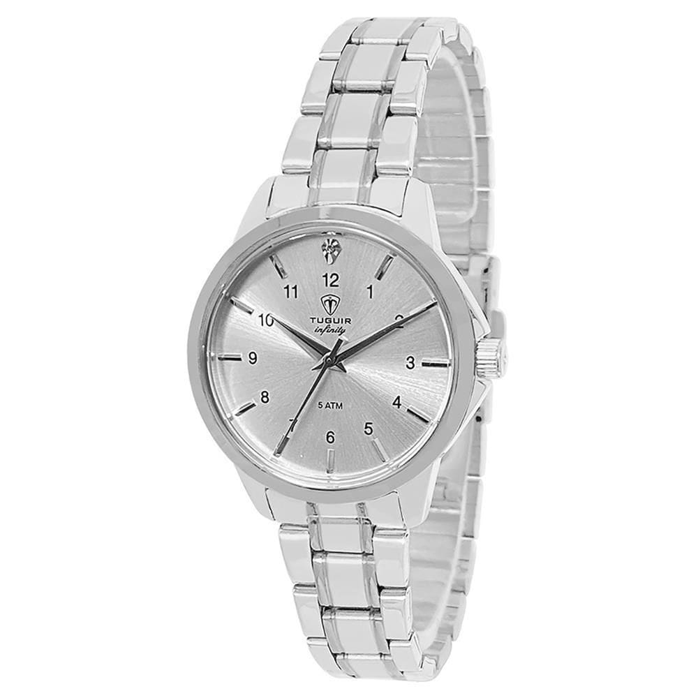 Relógio Tuguir Feminino Ref: 3114B Tgi37052 Aço Casual