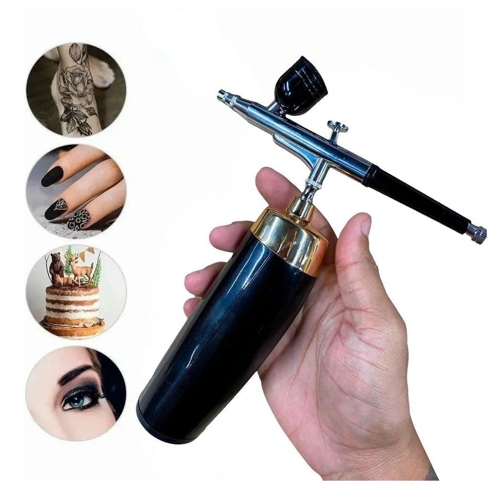 Kit compressor aerógrafo usb recarregável airbrush portátil