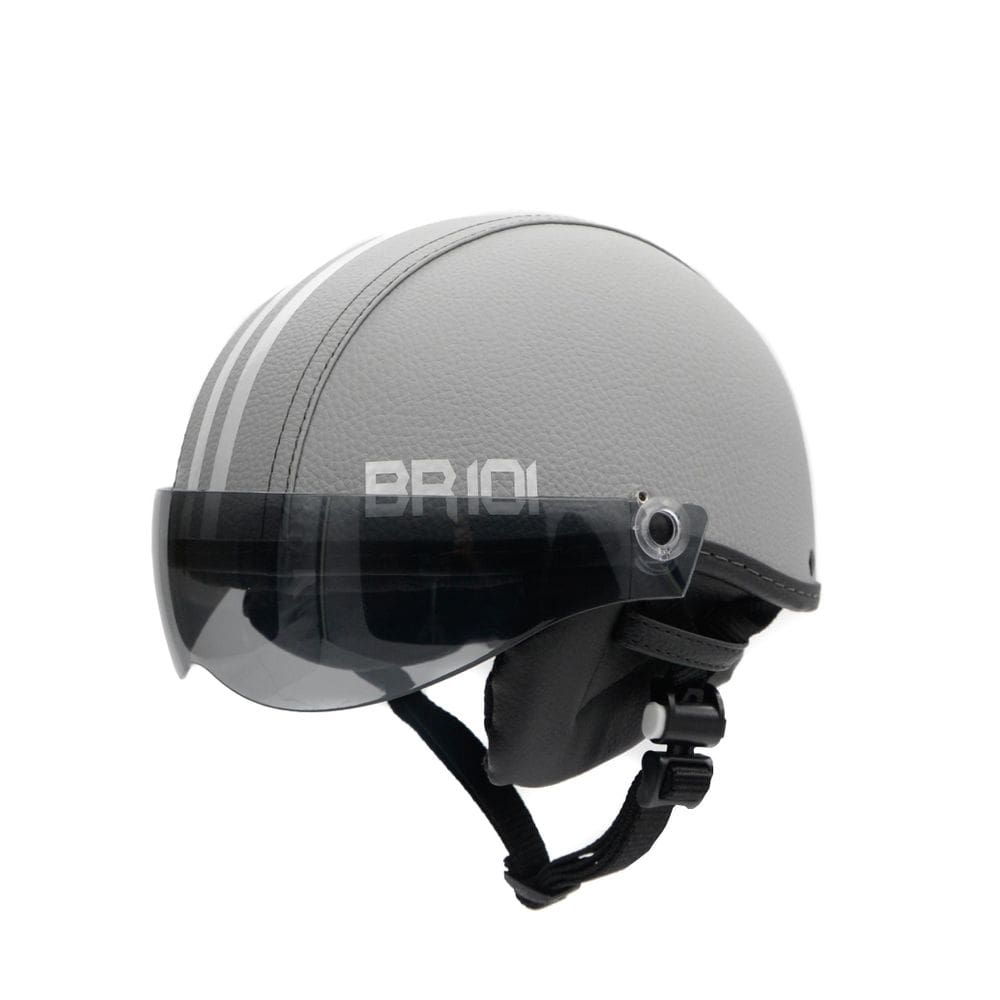 Capacete coquinho scooter elétrica bike cinza viseira