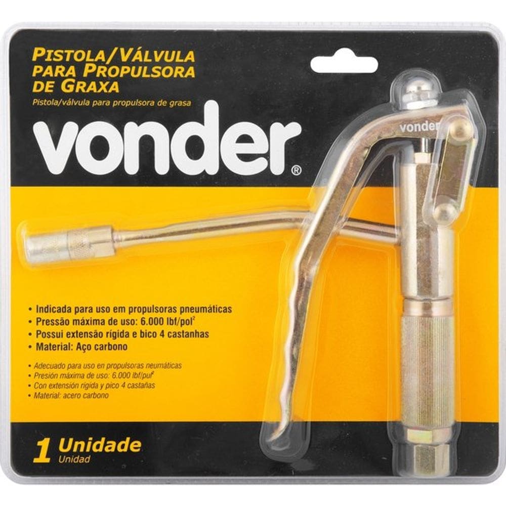Ferramenta de aplicação propulsora de graxa com válvula 1/8 npt vonder