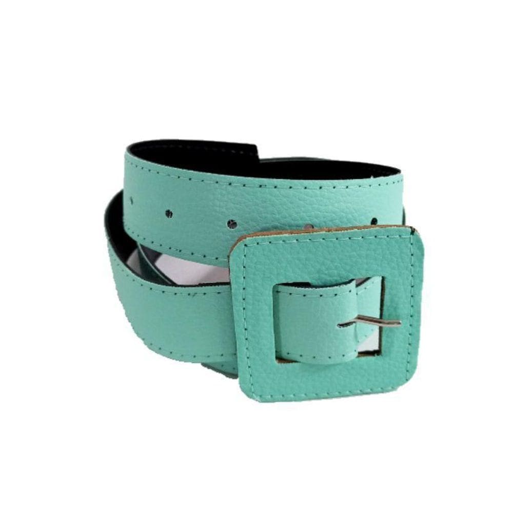 Cinto feminino fivela quadrada material sintético 1,47 metros