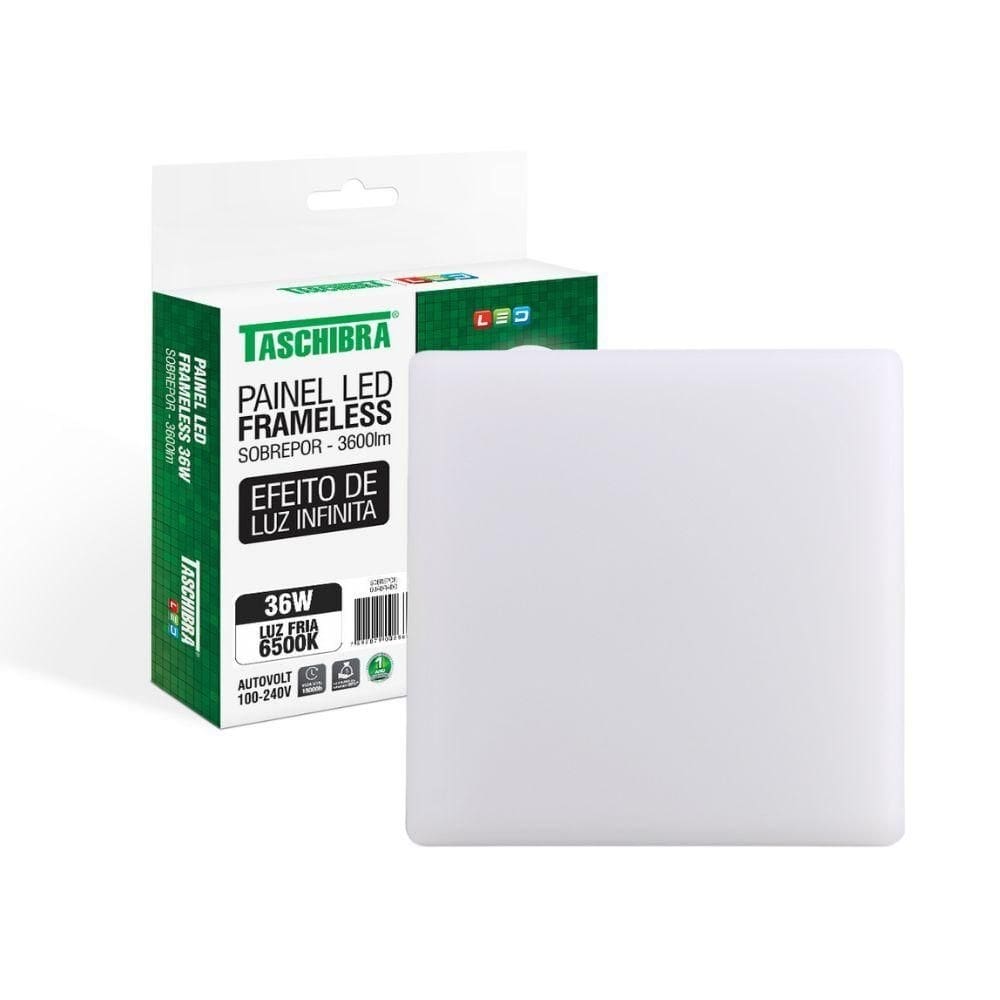 Painel De Led Taschibra Frameless Quadrado Sobrepor 36w Bivolt