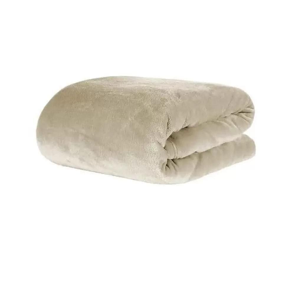Cobertor Manta Blanket Solteiro 300G Bege - Kacyumara