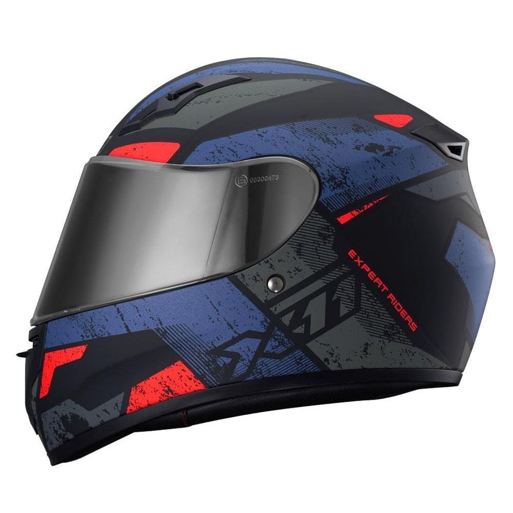 Capacete X11 Trust Pro Ballads Viseira Extra Azul/Laranja 61