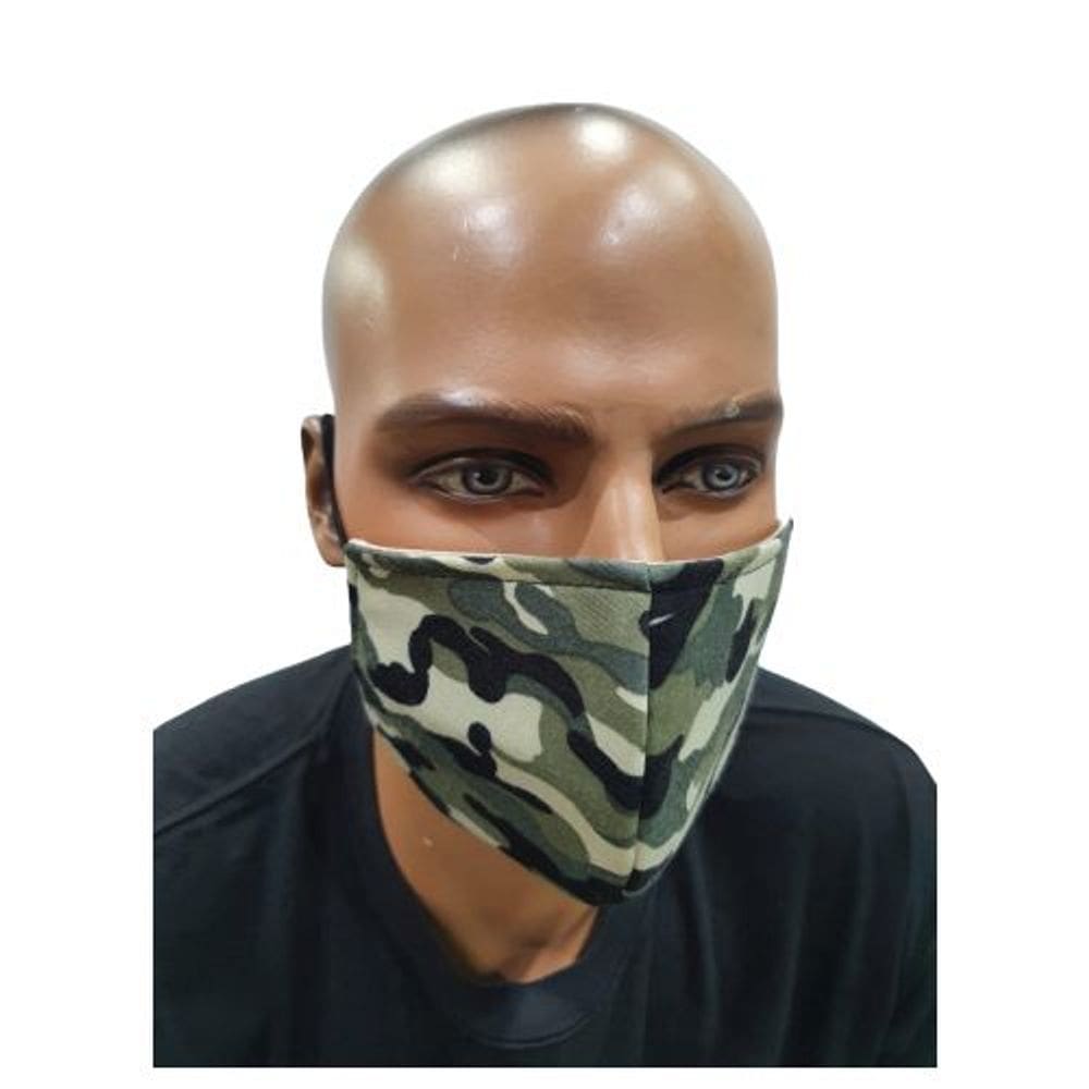 Máscara facial de pano chique para adulto - Camuflagem Leve 1 Cada um por círculo de presentes