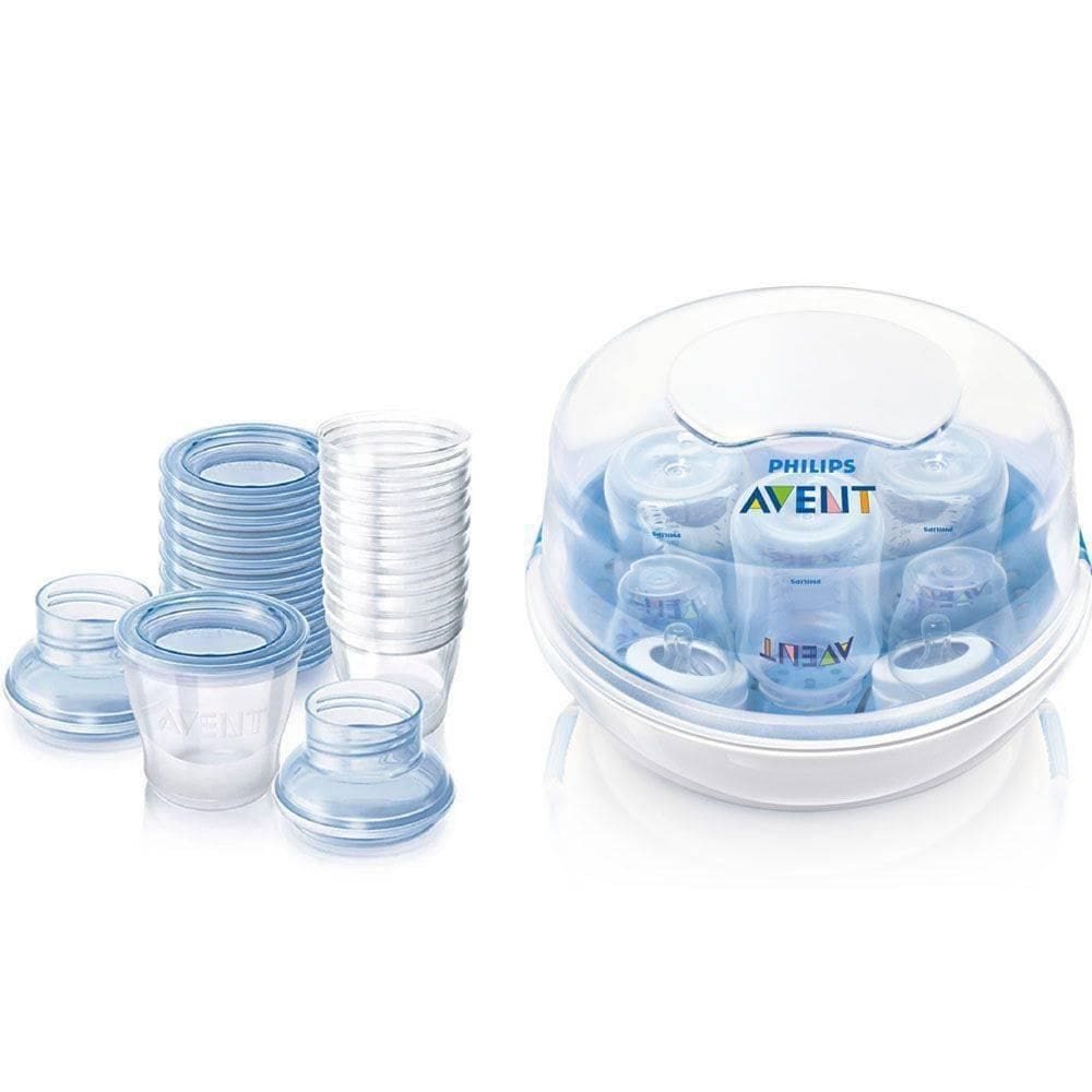 Esterilizador + Kit Copos Para Armazenar Leite Philips-Avent